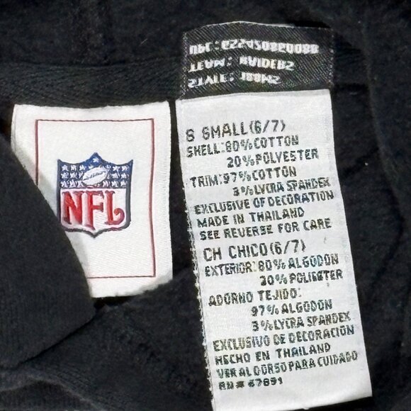 VINTAGE OAKLAND RAIDERS NFL Licensed Embroidered Kid's Hoodie Size SM Black - Picture 5 of 5